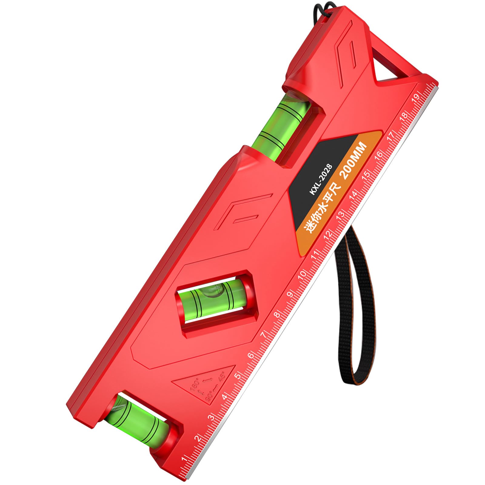 Torpedos Levels and Ruler, 180/90 / 45/45 Degree Bubble, Horizontals Ruler Spirits for Woodworking Spirit Tool