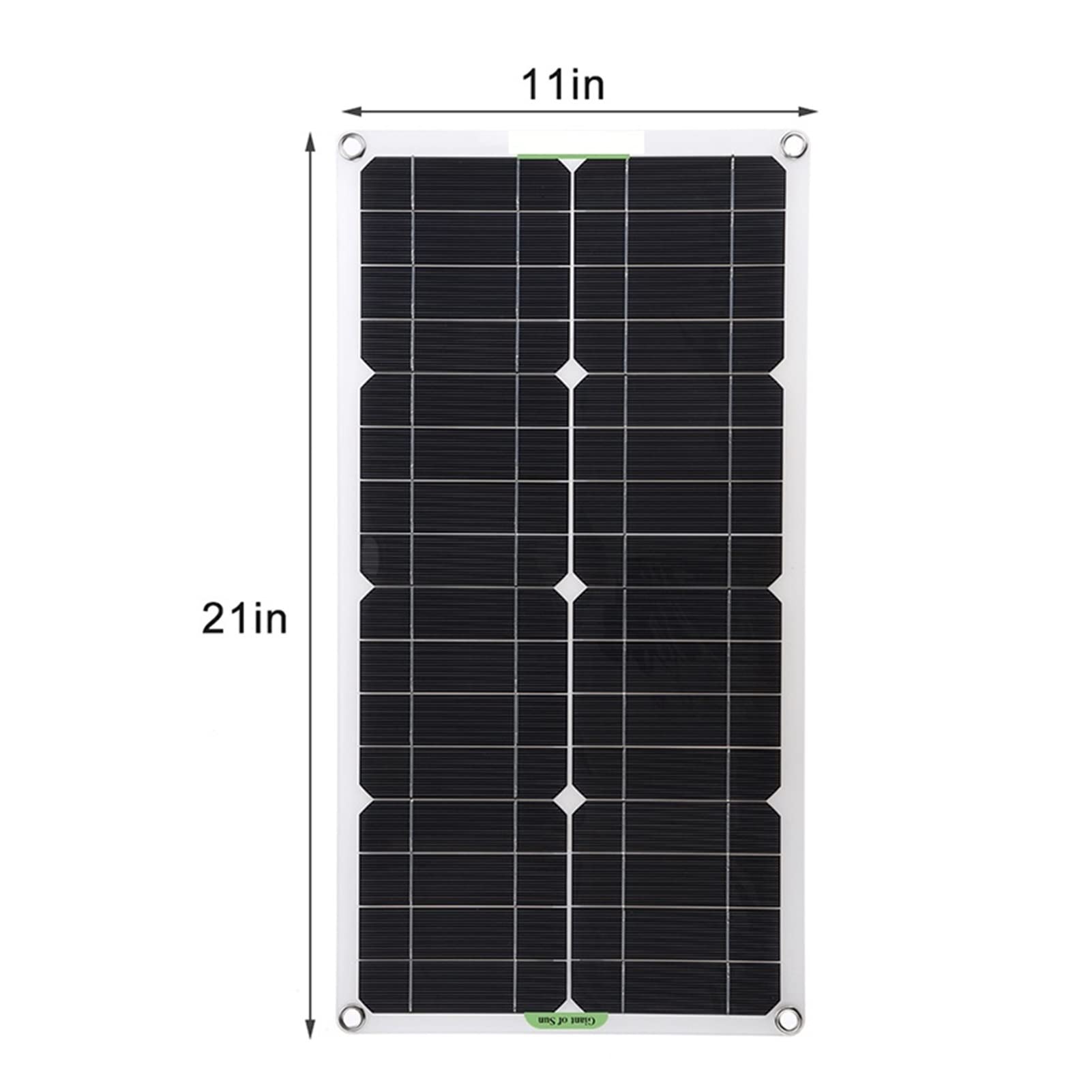 Panel Solar, Kit de panel solar de 250W completo Dual 12/ 5V DC USB Con 6 0a/100a Controlador solar células solares for yates de automóvil RV Cargador de batería(With 60A Controller)