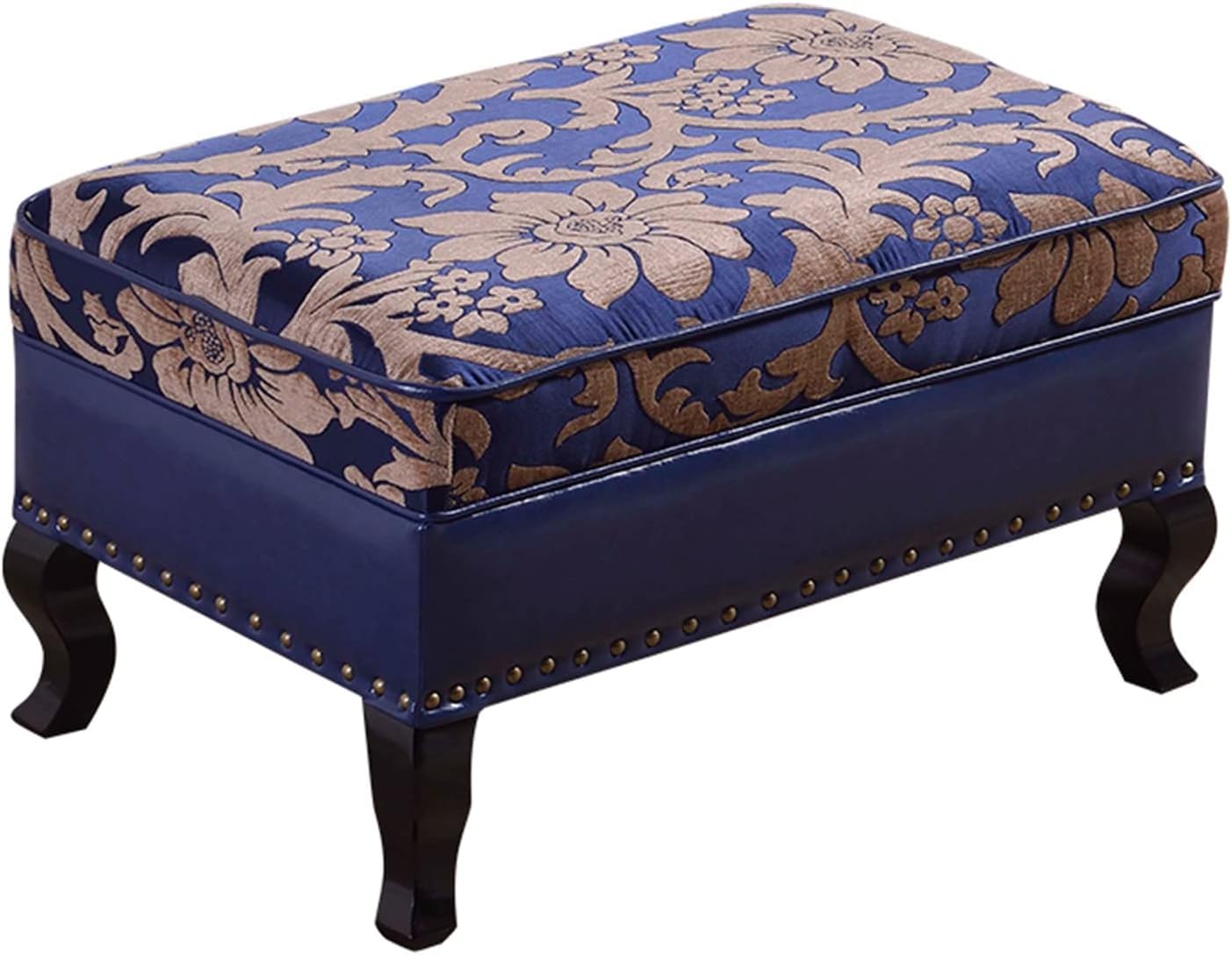 Tabouret ottoman moderne en velours 39x18x16 pouces pour salon
