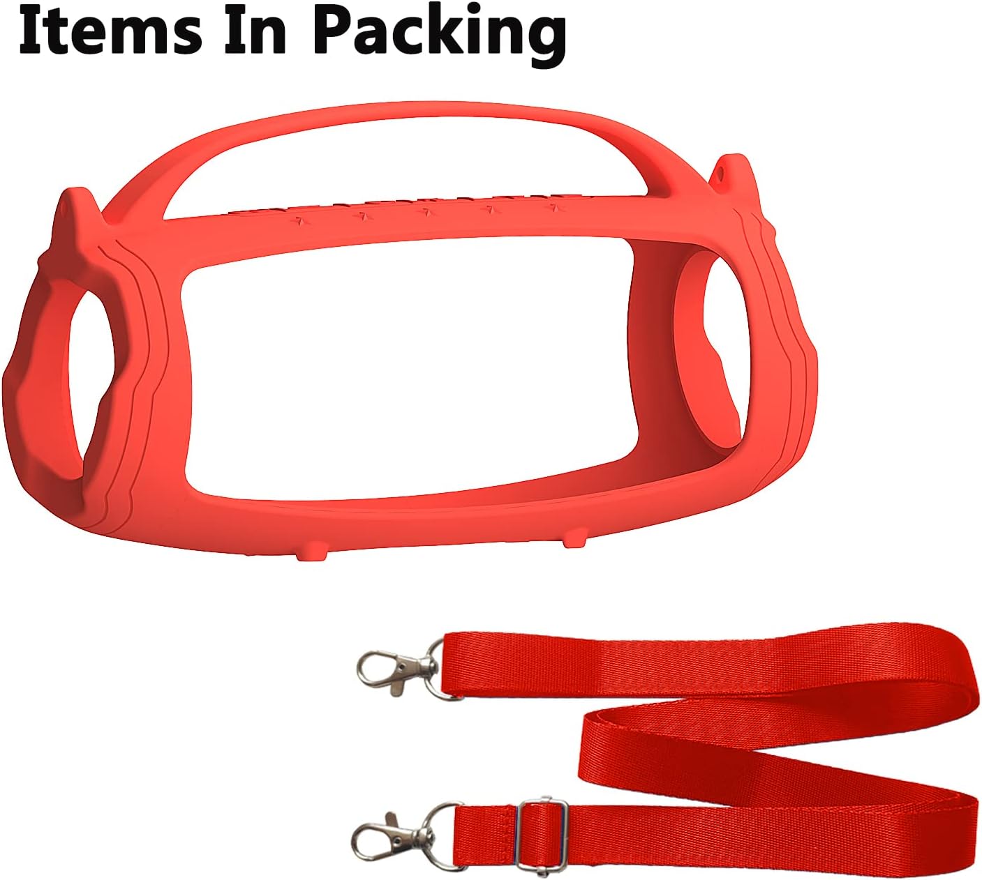 Silicone Cover Case Compatible with JBL Charge 4/5 Portable Bluetooth Speaker, Soft Skin Sleeve for JBL Charge 4/5 Bluetooth Speaker Accessories (Red Case, NOT for Wi-Fi Version) - Image 3