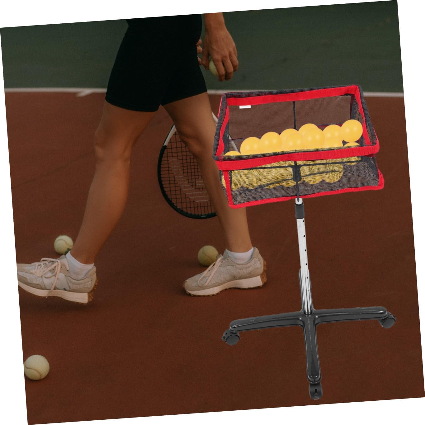 YARNOW Pong Serve Ball Net Table Tennis Training Tool Ball Holder for Practice