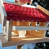 Vogelhaus-XXL mit Holzschindeln und Putzklappe - 4