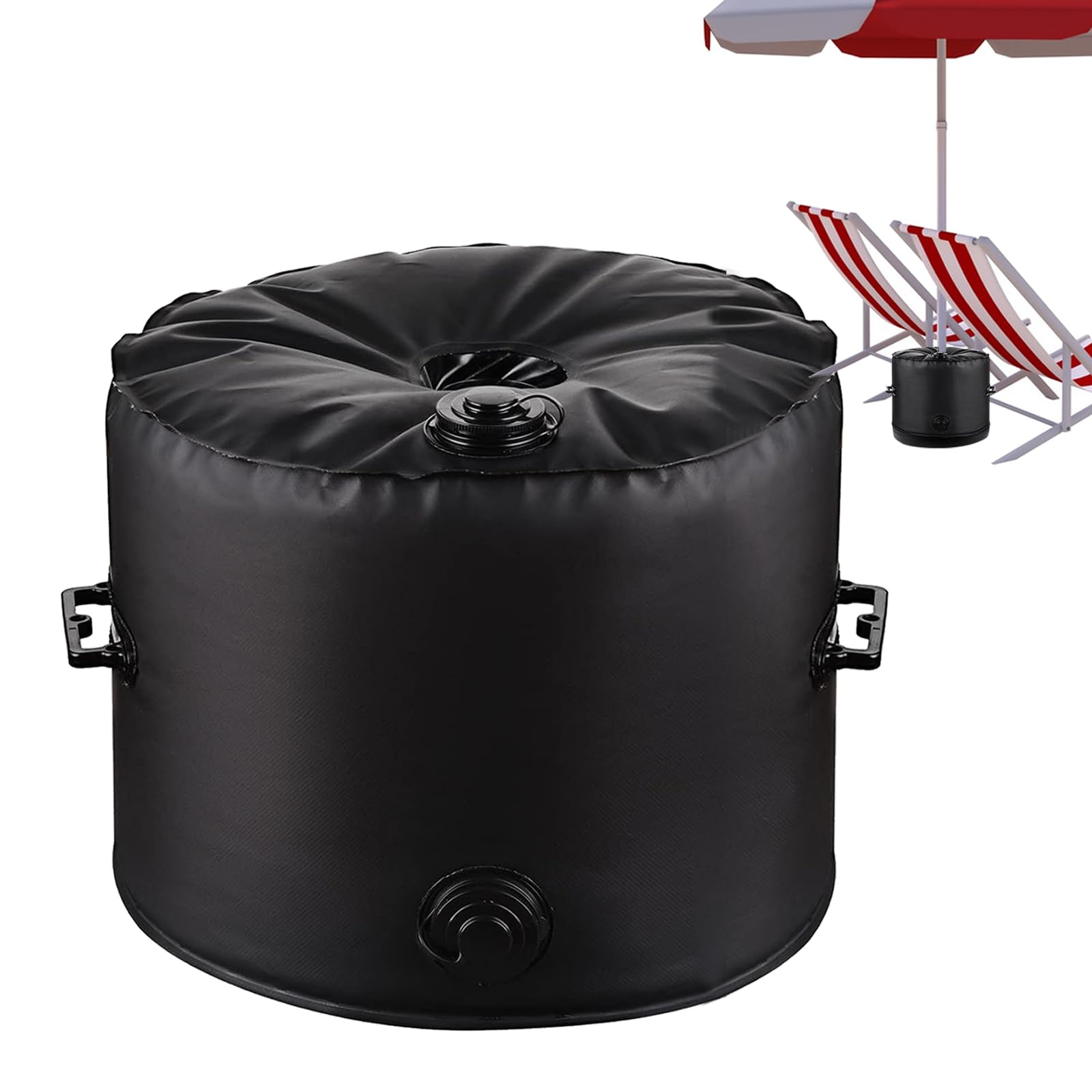 Sac de Poids de Base pour Parasol, Sac pour Pied de Parasol avec 2 Poignées de Transport,Support de Poids Parasol pour 44cm de Diamètre, Support Parasol Déporté pour Jardin ExtéRieur et Patio