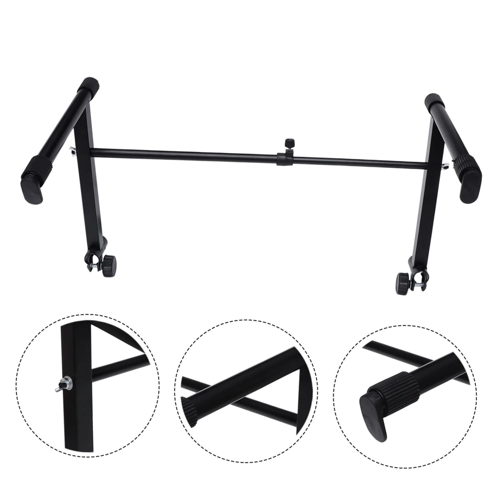SUPVOX Soporte para Teclado de Doble , Altura Ajustable Negro