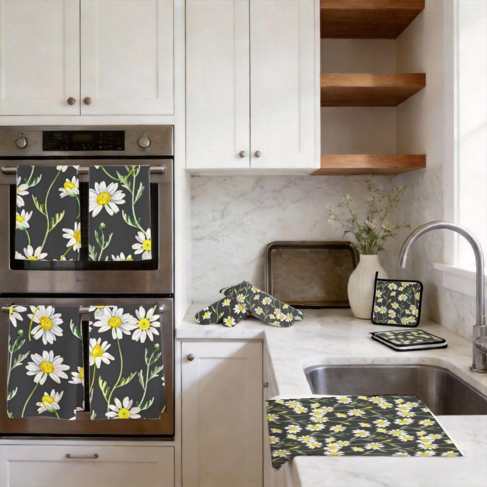 9PCS Bella Daisy 1 Cucina Decor e Accessori Set