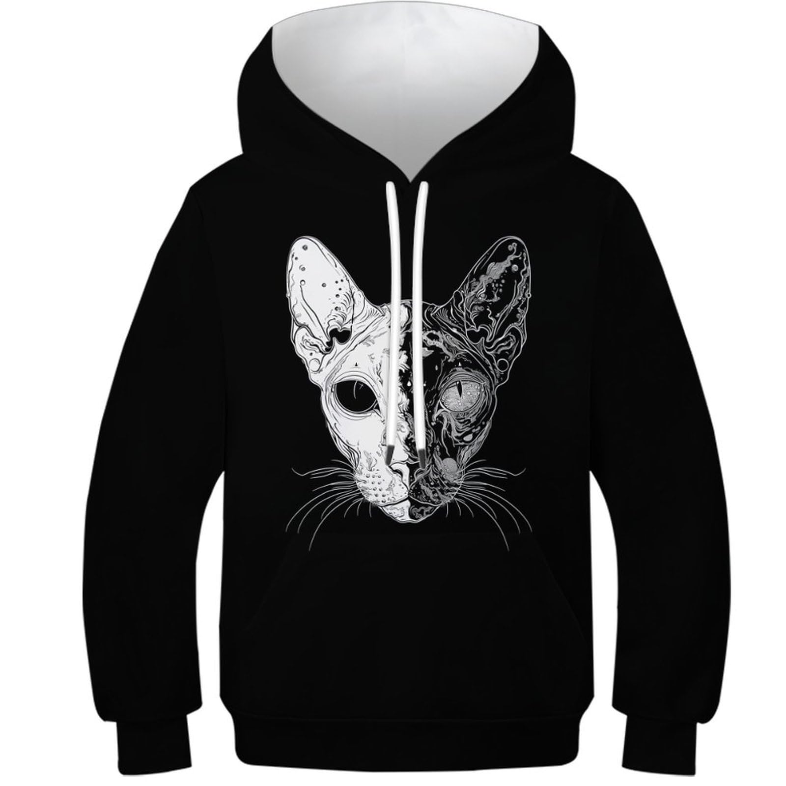 Sweat garcon imprimé 3D pull capuche enfant 7-9 ans avec cordon de serrage - 8