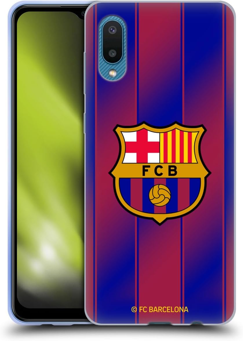 Head Case Designs Officially Licensed FC Barcelona Home 2025/26 Crest Kit Gel Case [Military Grade Protection] Compatible With Samsung Galaxy A02/M02 (2021)