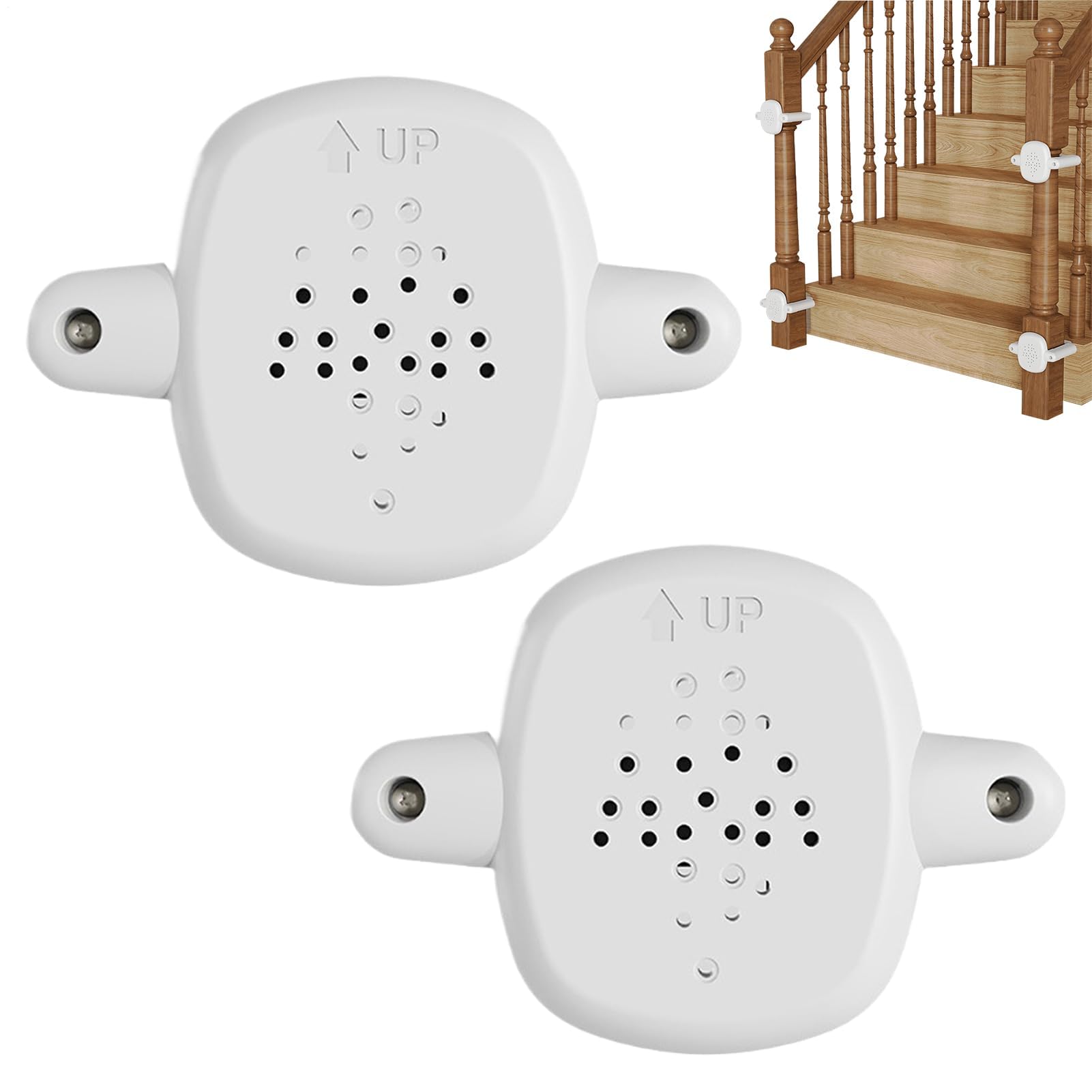 Kit de protección de barandilla de escalera, accesorios de seguridad de 2 piezas para niños pequeños, protector de interior para seguridad infantil