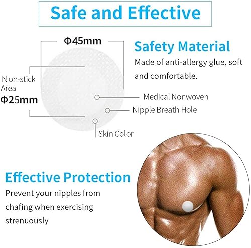 Miniatura 5 de 100 Pieces Nipple Covers for Men, Anti-Chafing Nipple Protector Sets,Nipple Stickers for Runners