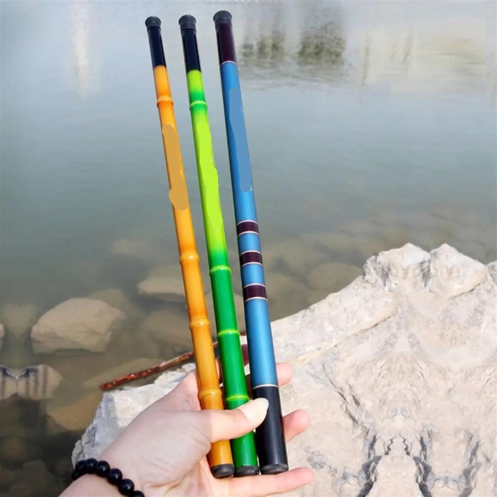 Canna da pesca leggera 1,8 – 6,3 metri, portatile da viaggio duro mini carpa feeder telescopico, ultra leggero, attrezzatura da pesca Stream Hand Pole (5,4 m)