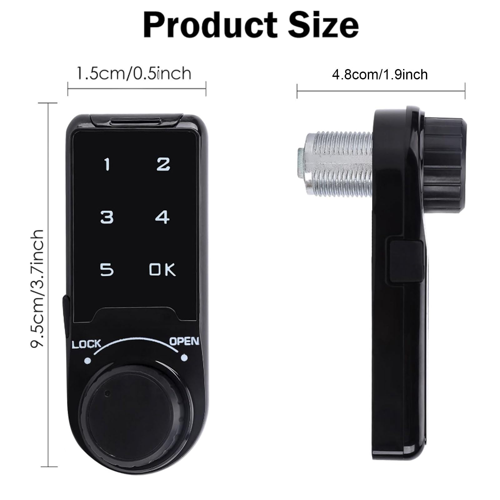Flylin Electronic Cabinet Lock Kit, Keypad Door Lock With Handle And - View #3