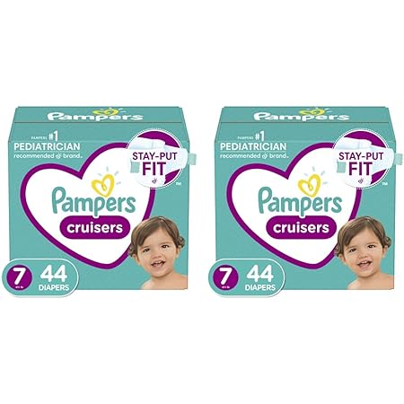 Amazon.com: Pampers Cruisers Diapers Size 7 44 Count (Pack of 2) : Baby