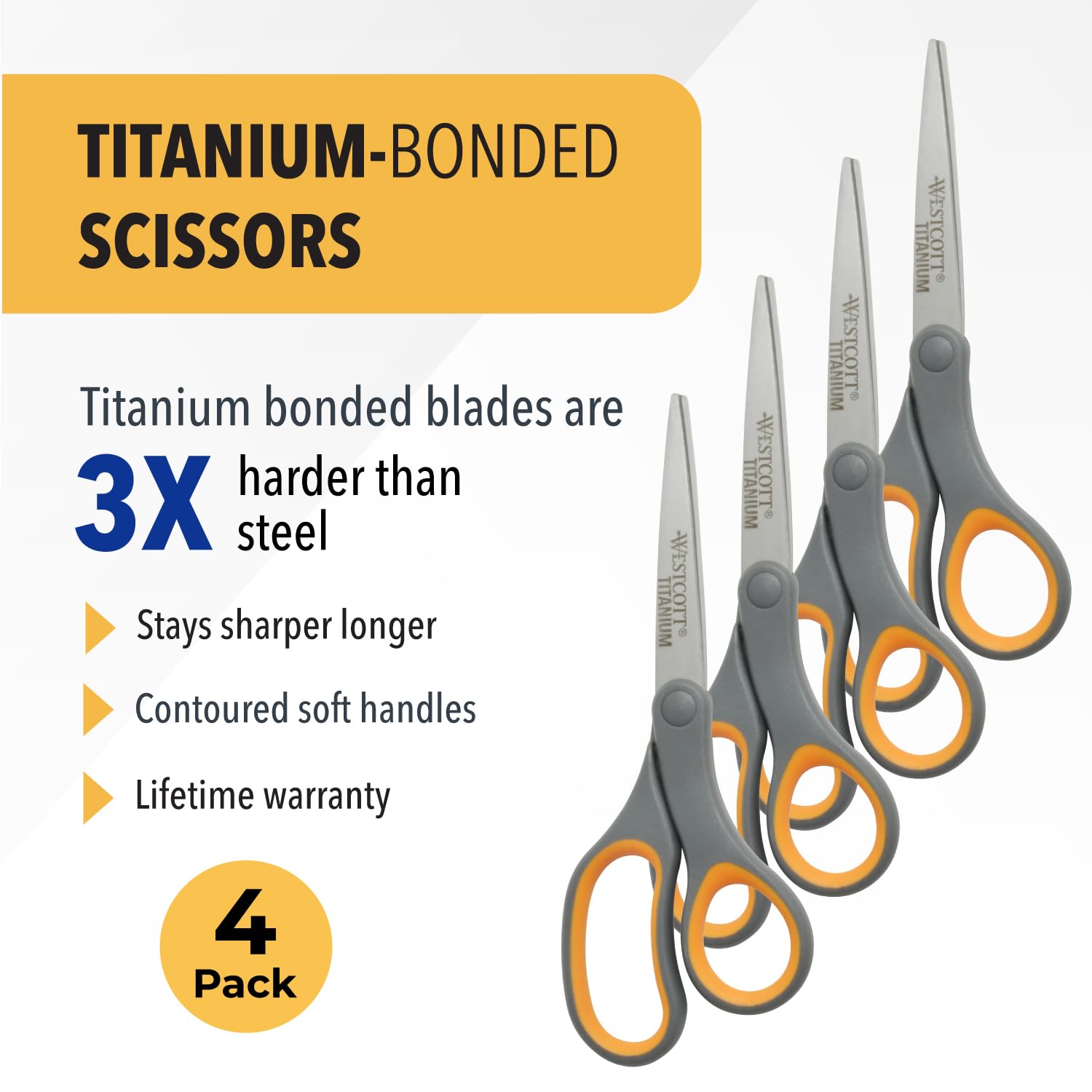Amazon.com: Westcott 8-Inch Titanium Bonded Straight Scissors