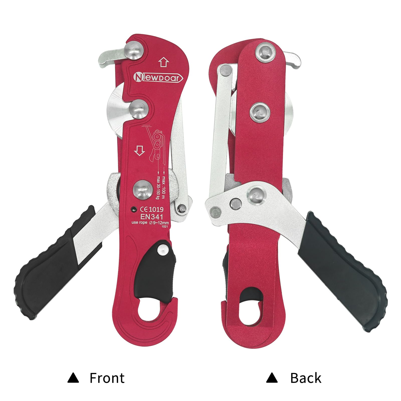 NewDoar Descendeur d'escalade pour cordes 9-12 mm - Certification CE
