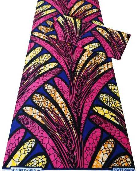 TISSUSHOP - Super Wax Daloa - Tissu africain wax - Pagne 100% coton (pagne 6 yards)