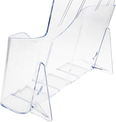 Miniatura 4 de Yarlung Paquete de 2 soportes acrílicos para folletos, 8.5 x 11 pulgadas, soporte de exhibición transparente para escritorio o pared, organizador de