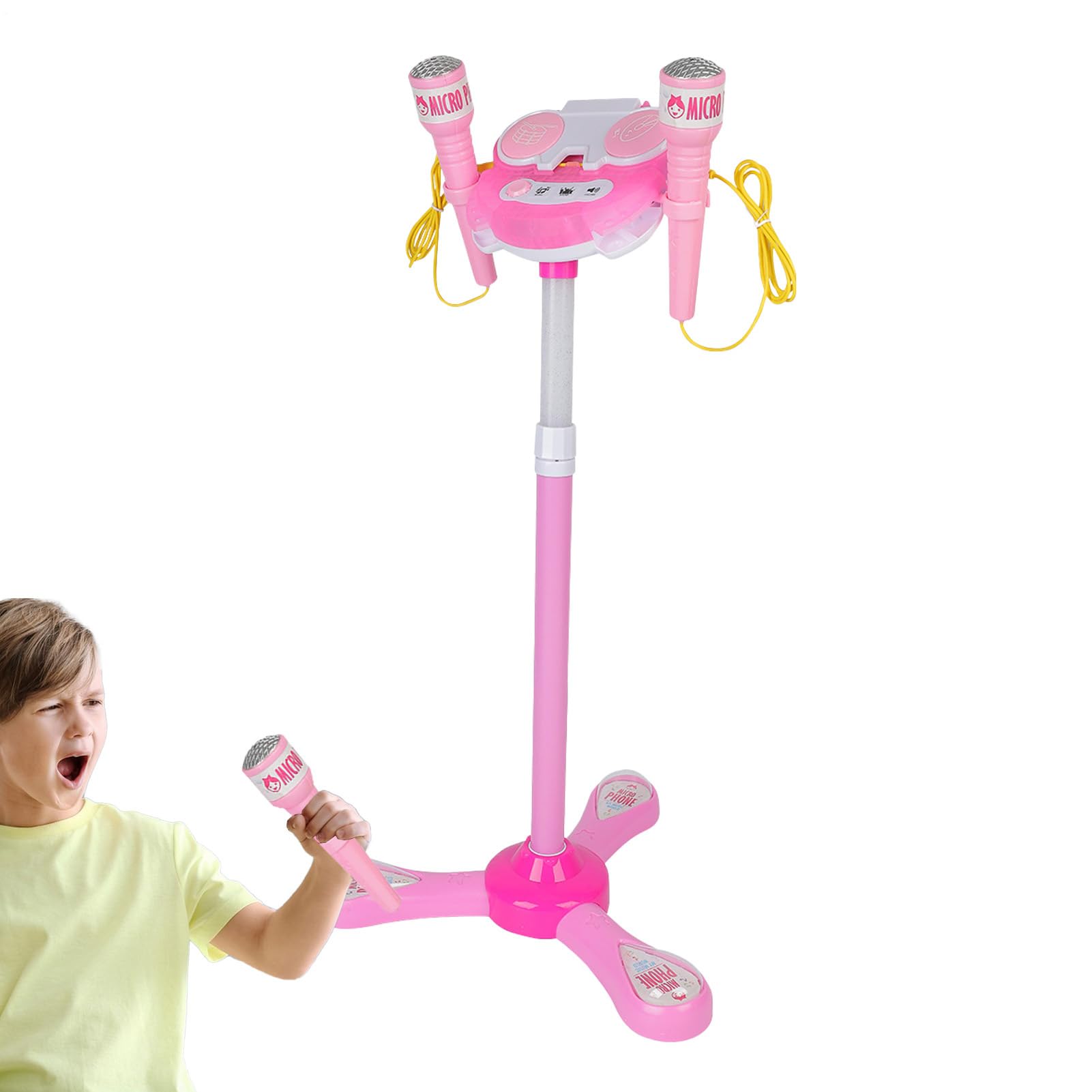 Microfono canto per bambini, per karaoke, set da , microfono da terra | giocattolo con supporto