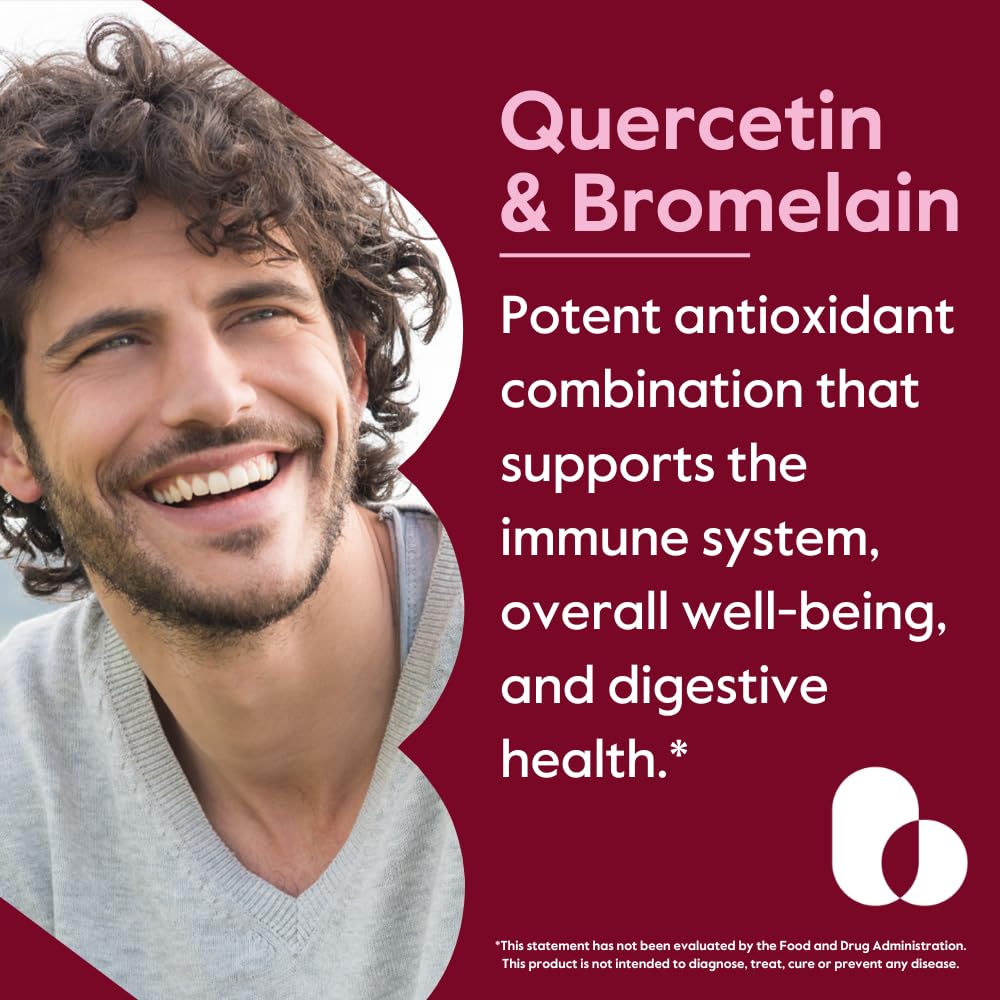 BESTVITE Quercetin with Bromelain 500mg/250mg (120 Veg Caps) - No Stearates — Amazon image 2