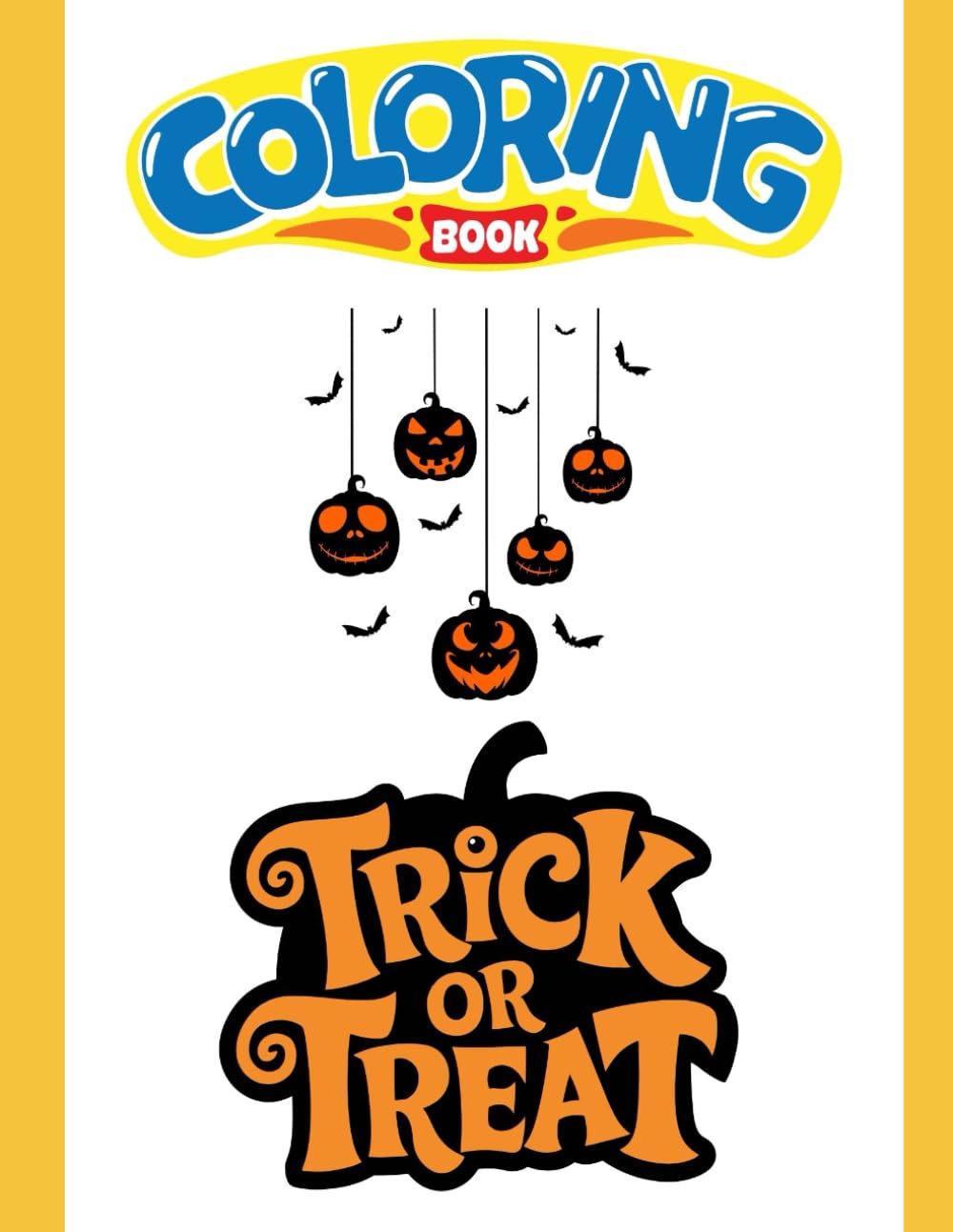 Colouring book for Halloween: trick or treat
