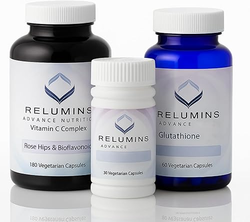 relumins avanzado oral Glutathione Blanco, incremento Vitamina C Cápsulasúltimo conjunto de BlanqueamientoNuevo y mejorado ahora con rosa mosqueta