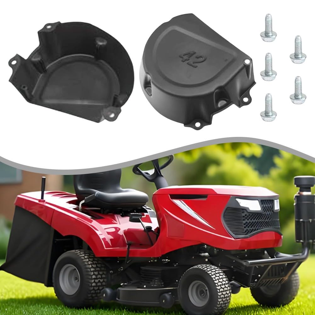Kit di 7 cinghie di protezione per tosaerba John-Deere D130 D105 D125 D110 E130 E100 LA125, protezioni laterali sinistra e destra con viti, protegge le cinture da rocce e detriti, riduce i detriti
