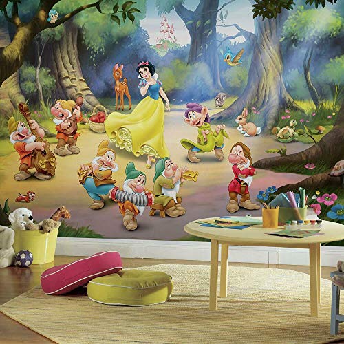 Super Brands RoomMates JL1281M Disney Princess Snow White and The Seven Dwarfs Spray and Stick Removable Wall Mural - 10.5 ft. x 6 ft.