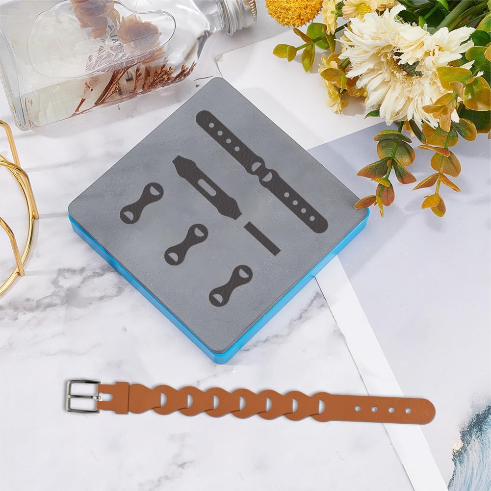 SUPERDANT Split-Link Bracelet Leather Die Wooden Die Cutter Leathers Cutting Dies DIY Art Crafts Leathers Dies Cutter for Men Women Leather Making for Handmade Lover Gifts