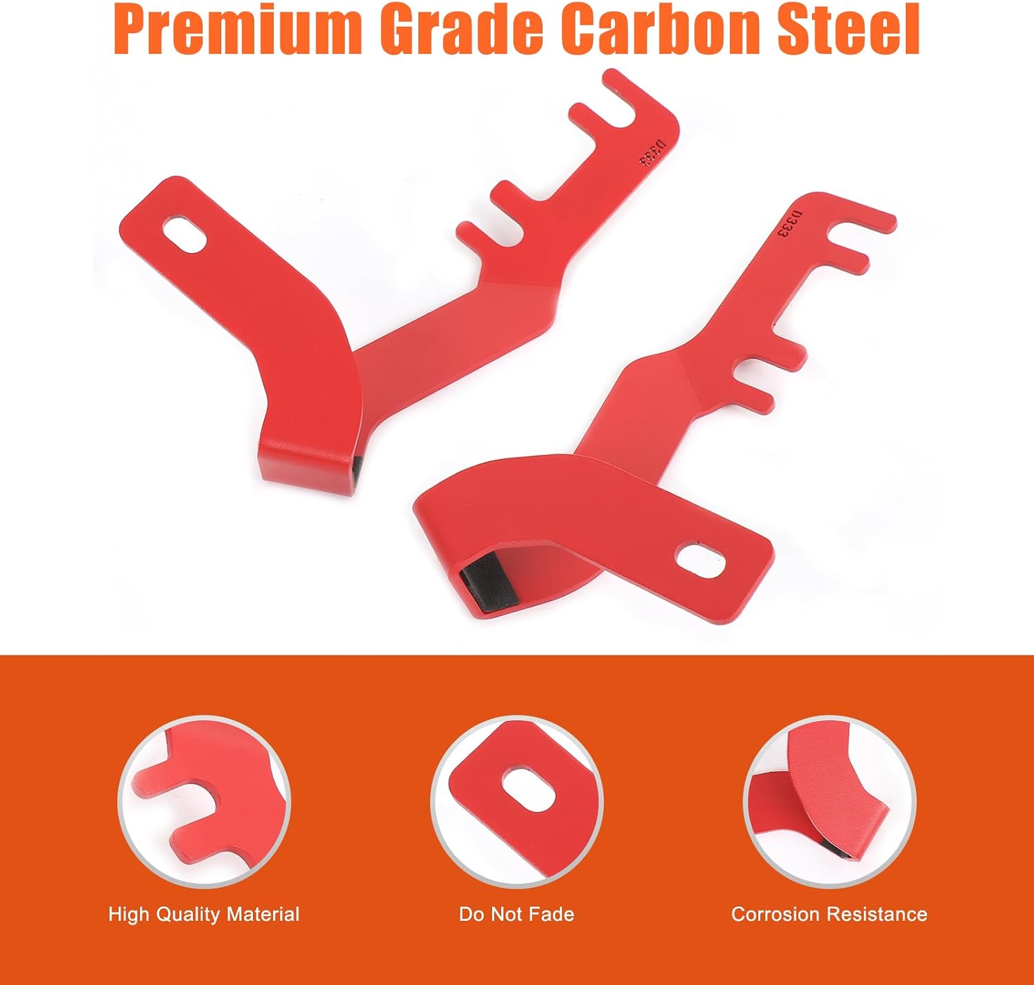 Compatible with Toyota Tundra 2022 2023 2024 2025+ Car Hood Metal LED Light Pod Metal Hood Mount Bracket Kit (Red)