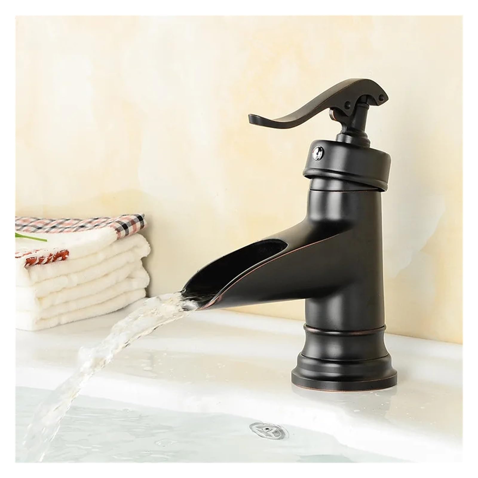 Robinet mitigeur d'évier Antique à poignée unique eau chaude et froide