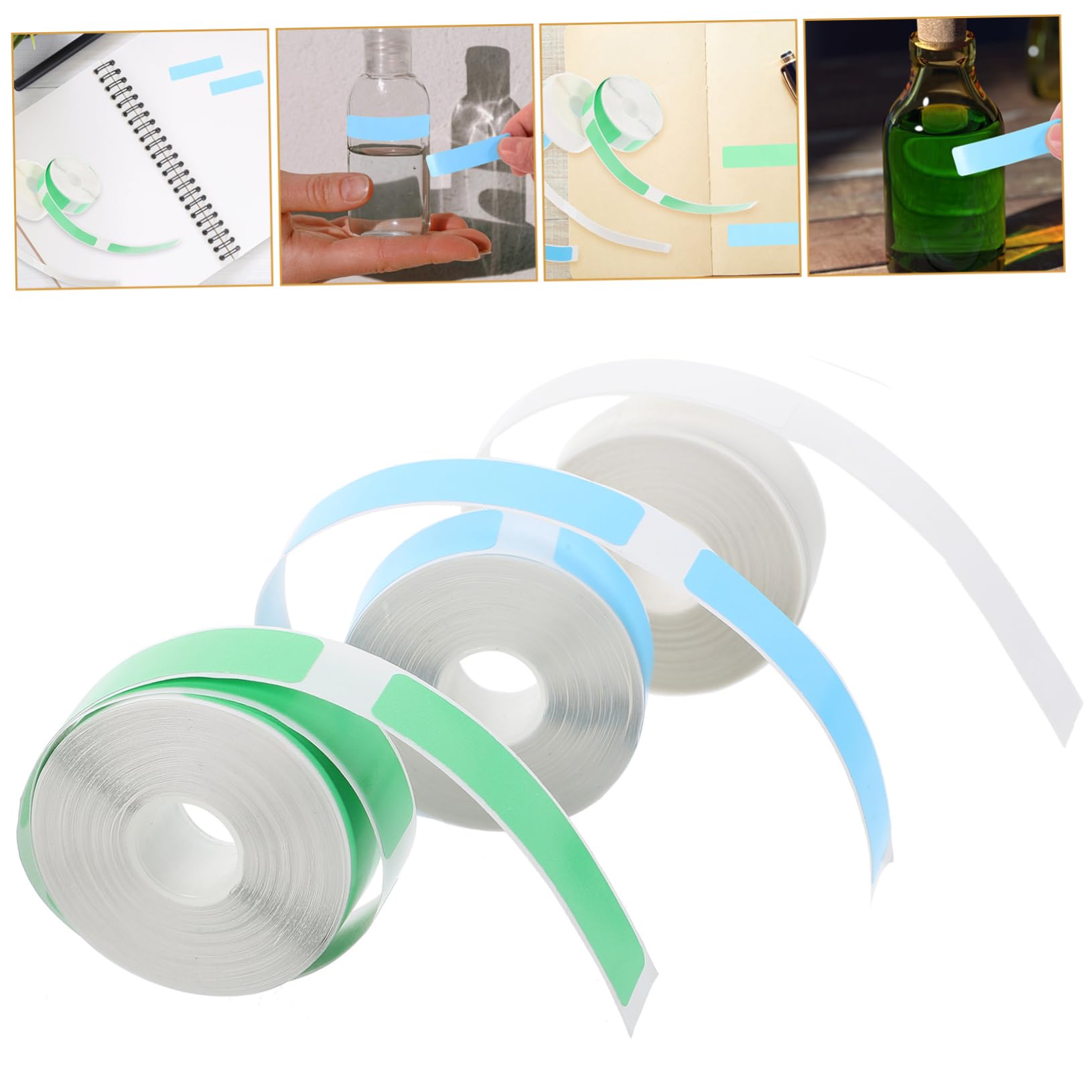 Angoily 2 Set Etichette Termiche Adesive Trasparenti Per Stampanti Verde Adatte Per Etichettatrice Resistente Allacqua Riusabile 3 * 2