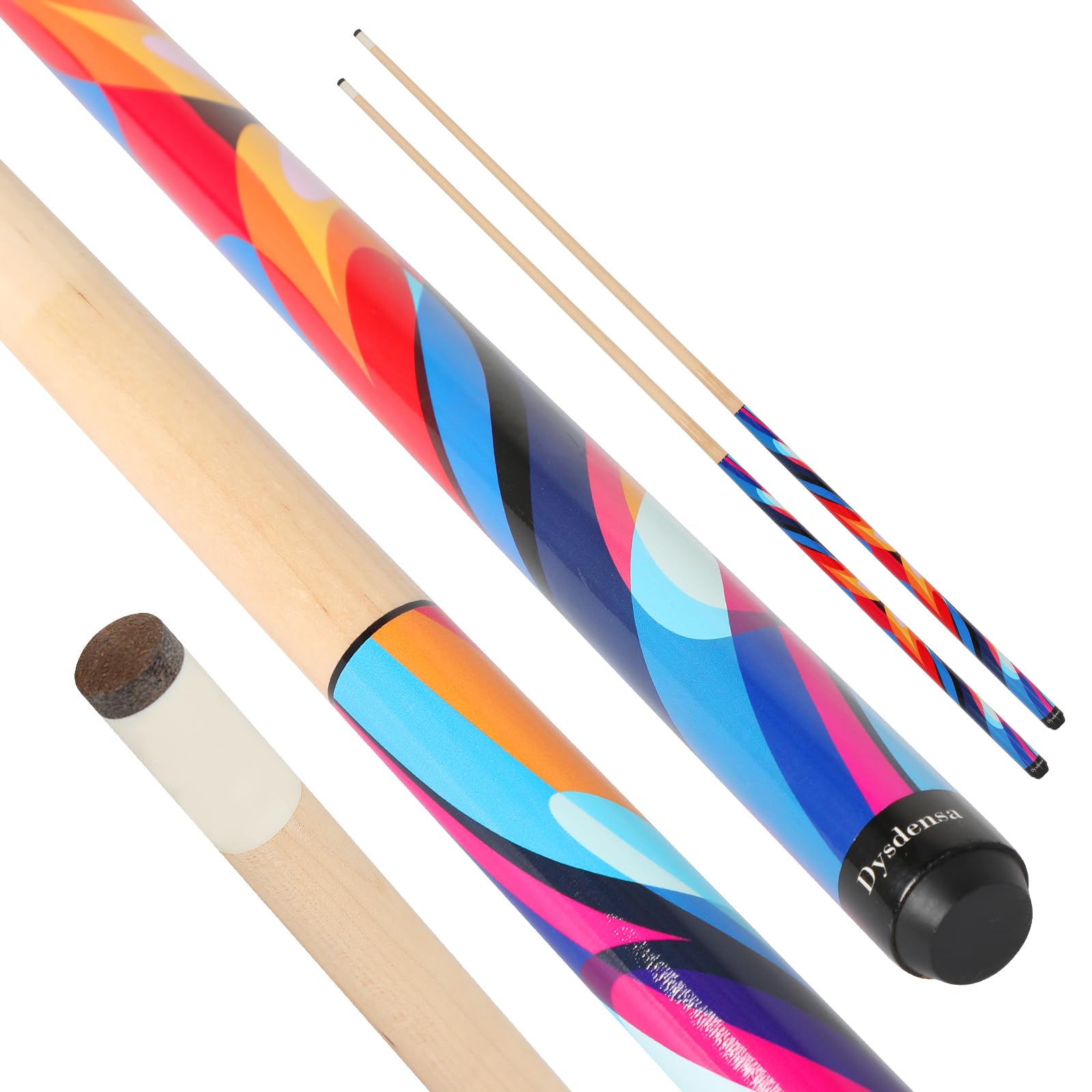 Kids Short Pool Cue Set of 2, Available Length & Styles