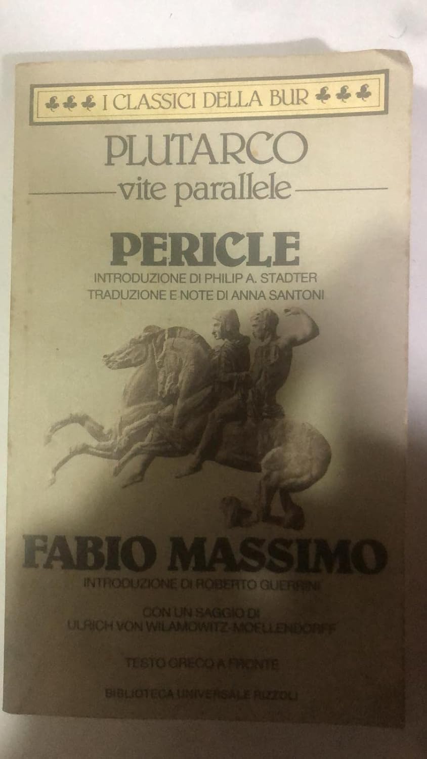 Amazon.it Vite parallele. Pericle e Fabio Massimo. Testo greco a