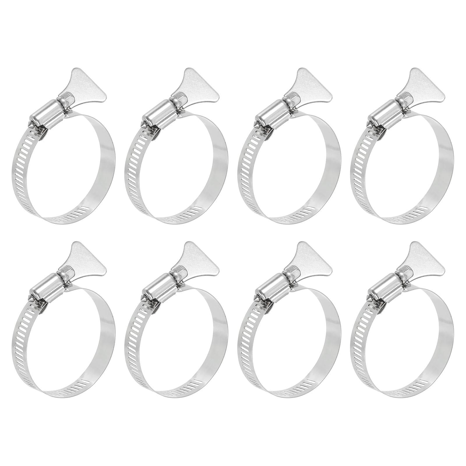 10-Pack 304 Stainless Steel Hose Clamps Adjustable Thumb Screw Key - View #12