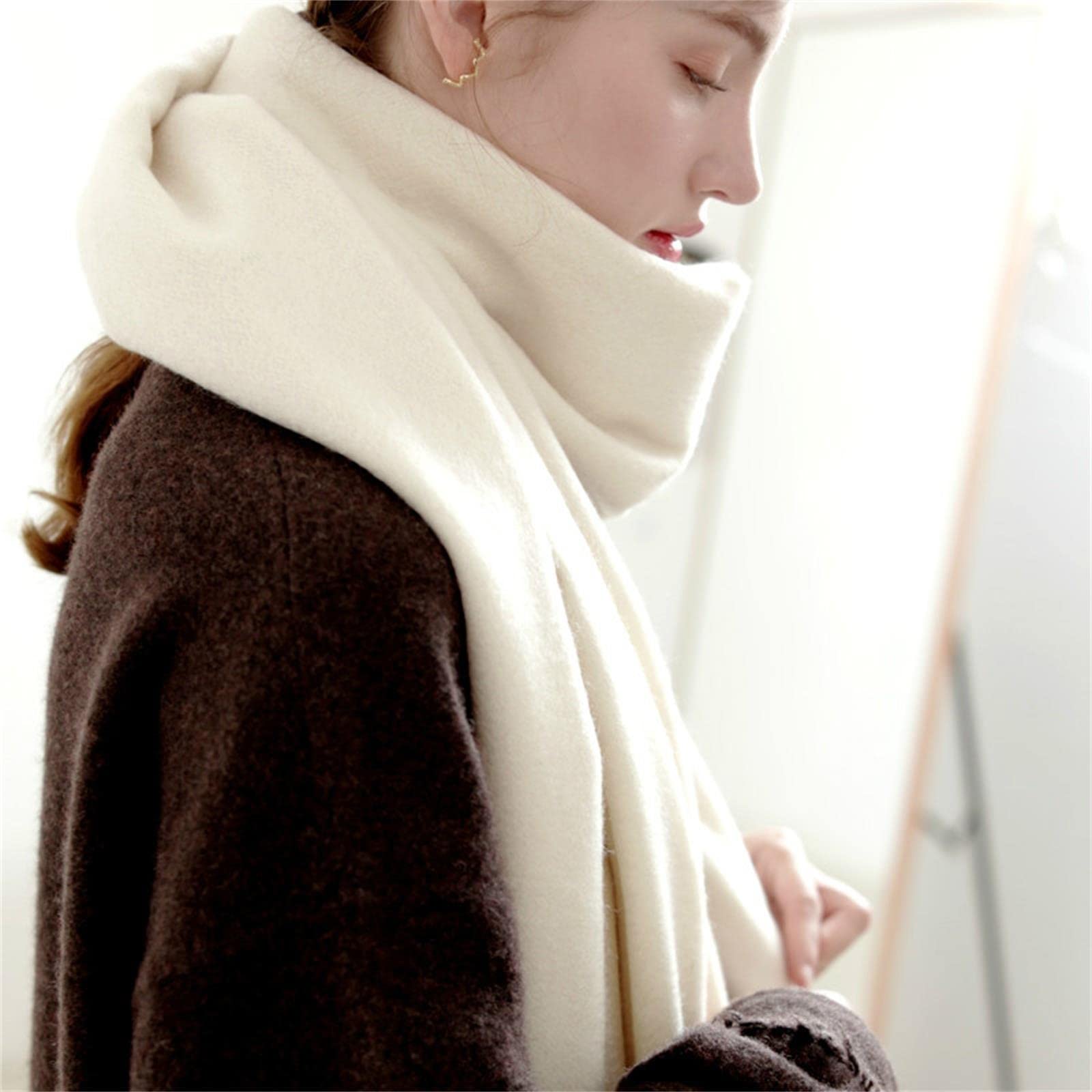 UKKO Sciarpa Sciarpa Lunga della Lana di Donna Elegante E alla Moda Autunno E Invernale