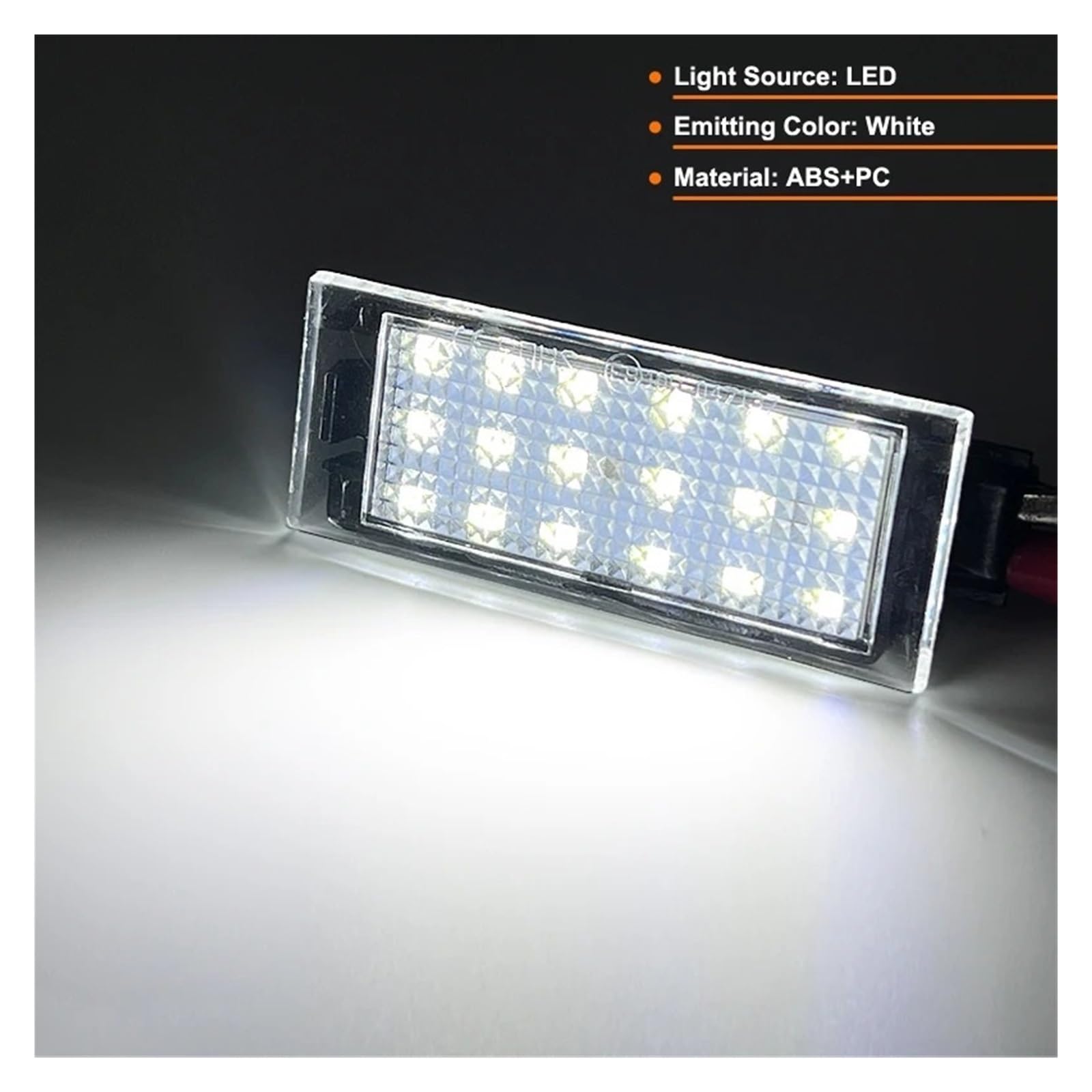 Luci Targa Per Nissan Interstar X70 NV400 LED Bianco Numero Luce Targa 2 Pezzi