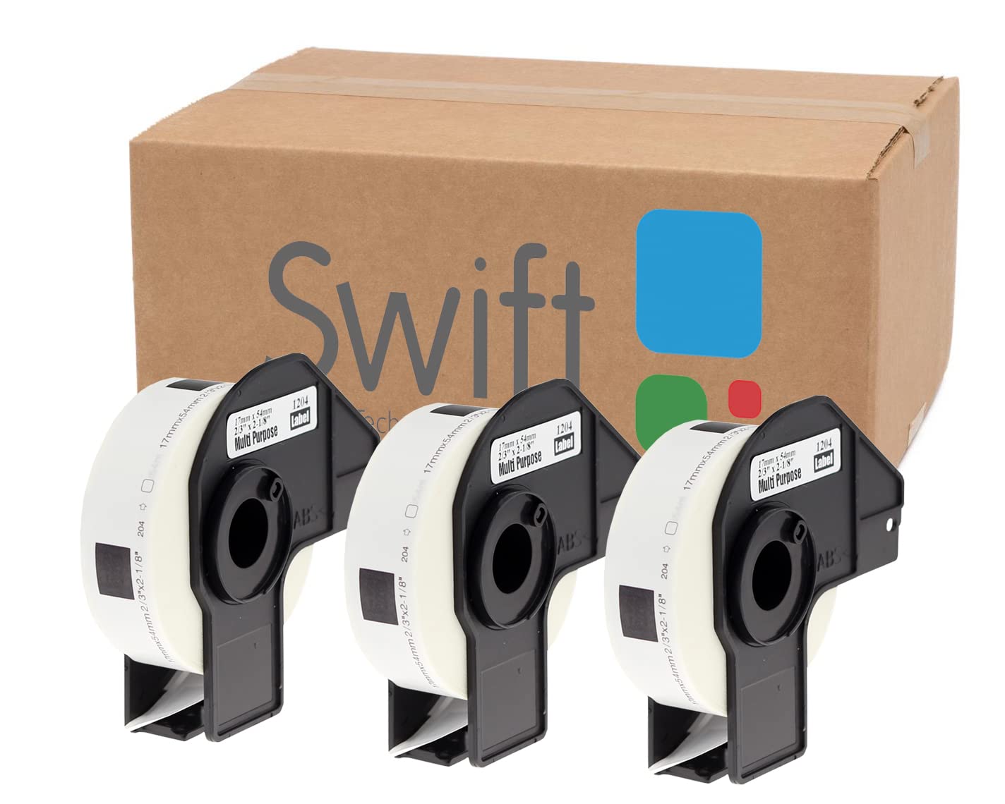 Swift 20 x Compatible DK-11204 17mm x 54mm White Thermal Multi Purpose Labels Compatible with Brother QL-1100 QL-1060N QL-570 QL-580 QL-700 QL-710W QL-800 QL-810W QL-820NWB Printers