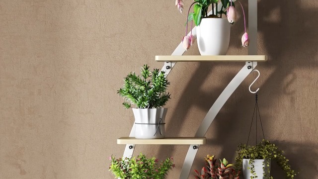 Relaxdays Étagère à plantes, avec 9 emplacements, en bambou, roulettes