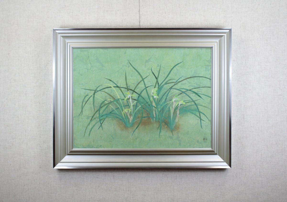 宮前秀樹『山湖夕景』日本画【真作保証】 絵画 E5_AE_AE_E5_89_8D_E7_A7_80_E6_