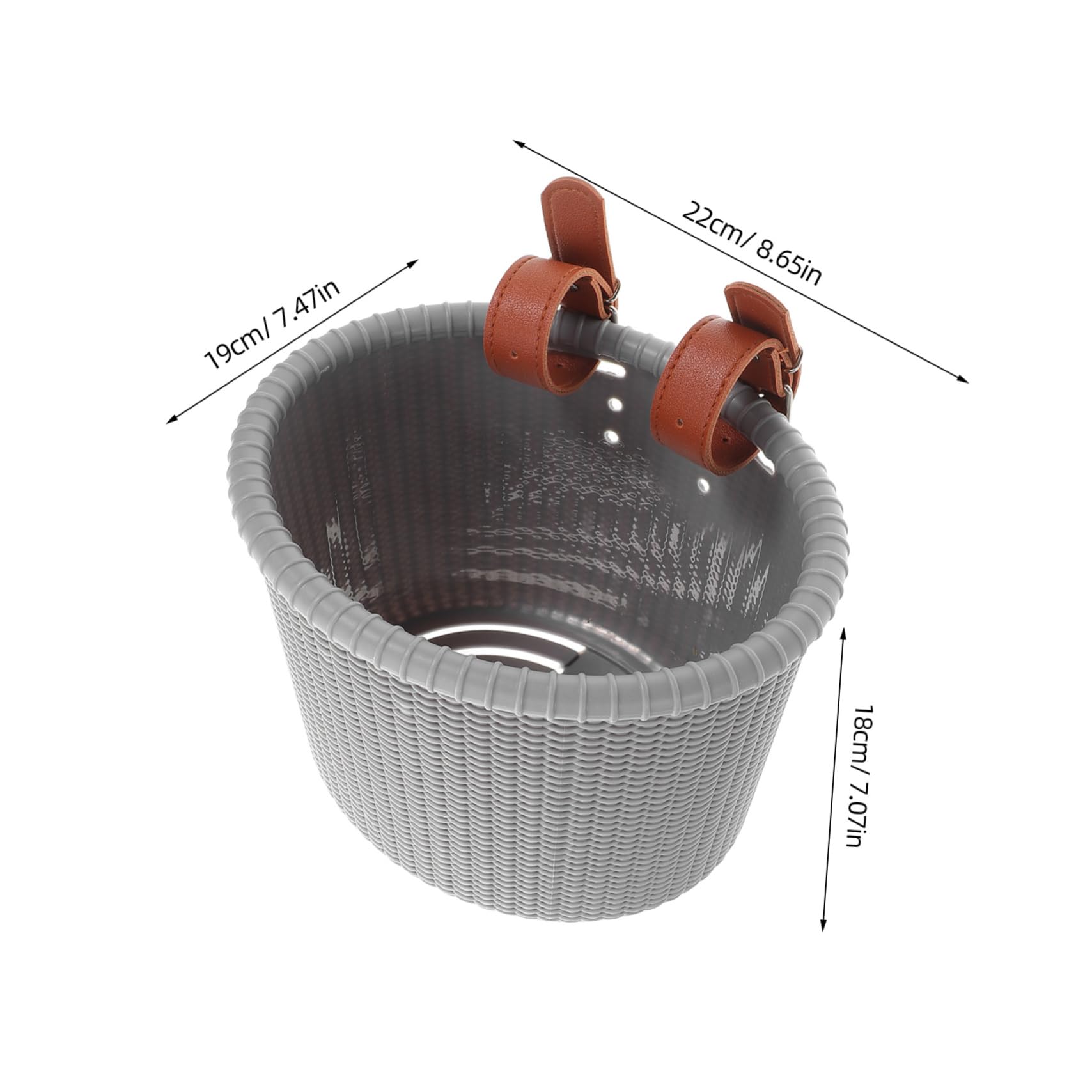 KOMBIUDA Bicycle Basket with Straps Durable Plastic Front Basket for Scooters Bikes Capacity for School Bags Easy to Install Versatile Accessory