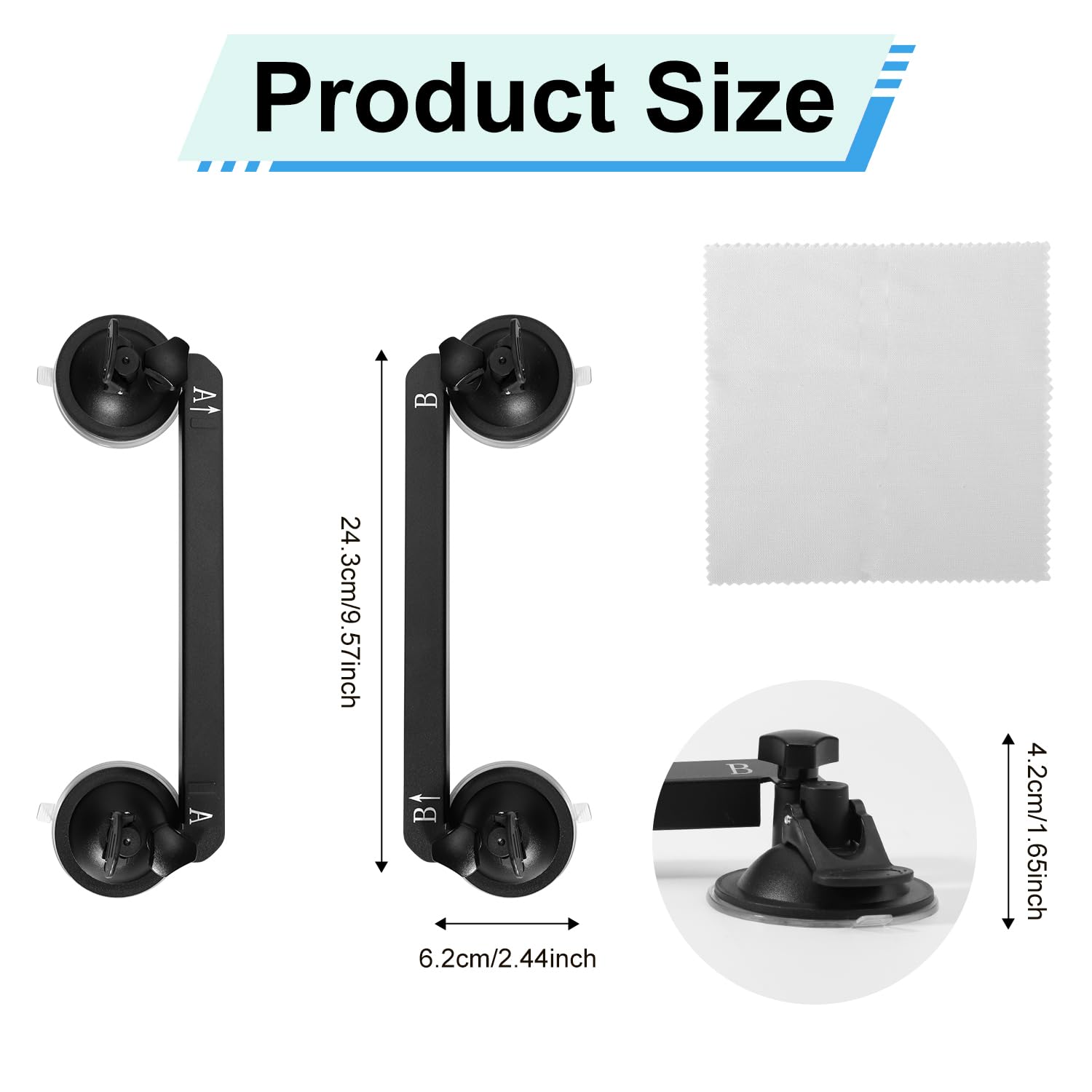 Lyreh Soporte de Ventosa Compatible con Starlink Mini, Soporte para Techo Corredizo para Coche Potente Kit de Montaje con Ventosas para Coche Kit de Montaje para Ventanas y Techos Corredizos