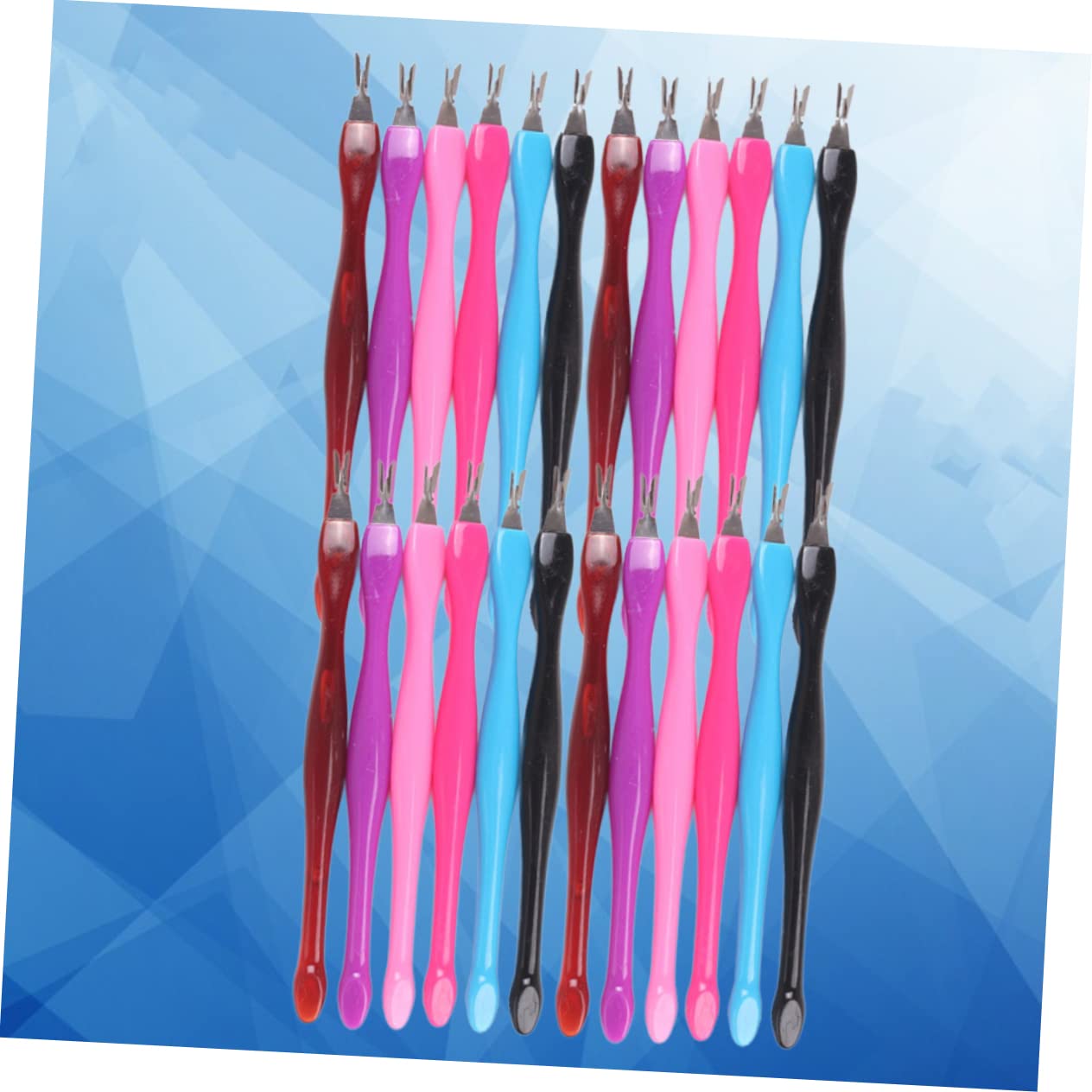 minkissy Nail Art Tool Set 48pcs Exfoliating Spatula Cuticle Remover Kit Forks Pusher for Women Men