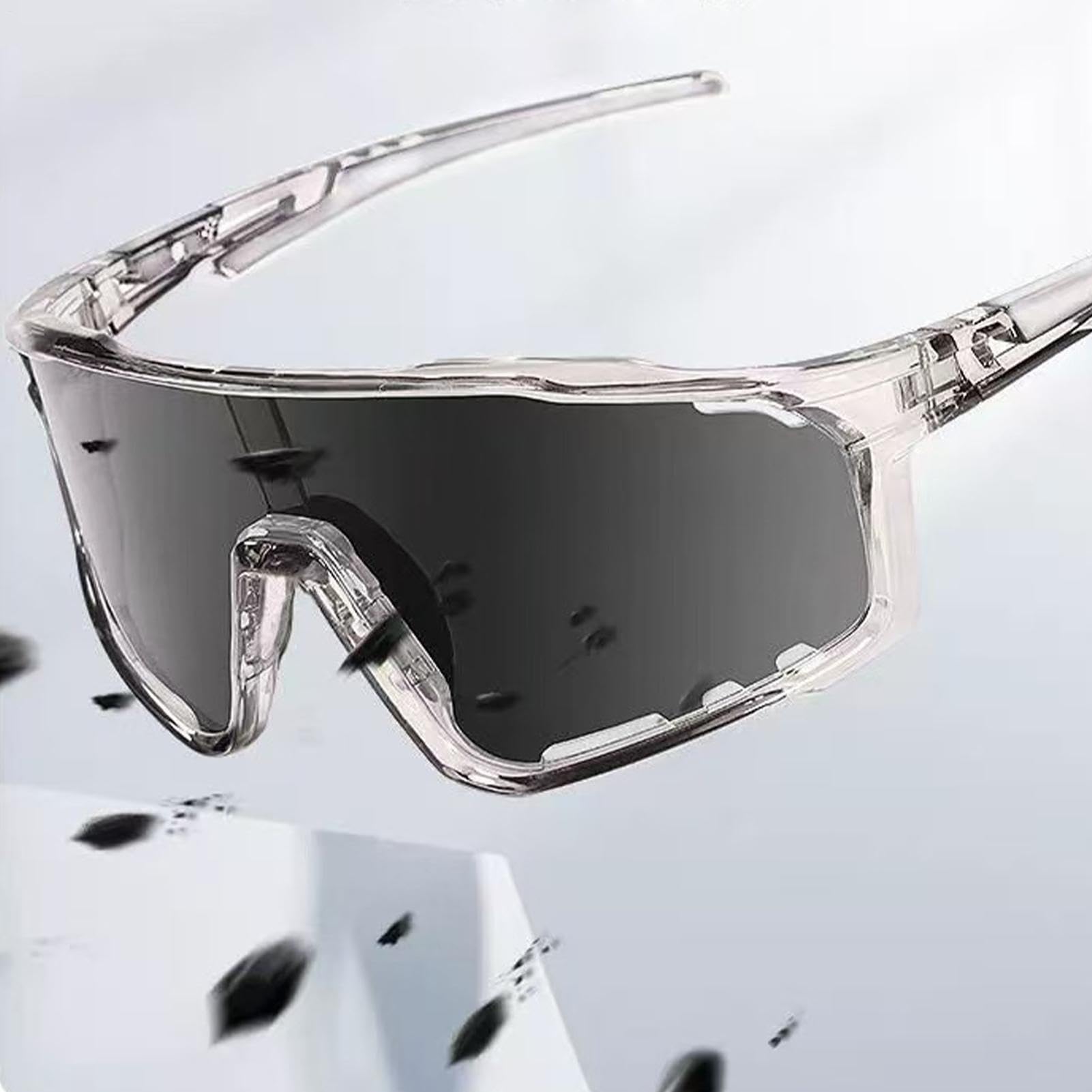Occhiali da sole fotocromatici adattivi, unisex, da corsa, 14,2 x 13 x 6 cm, lenti che cambiano luce, occhiali protettivi per sport all'aria aperta, ciclismo e comfort quotidiano alla luce del sole