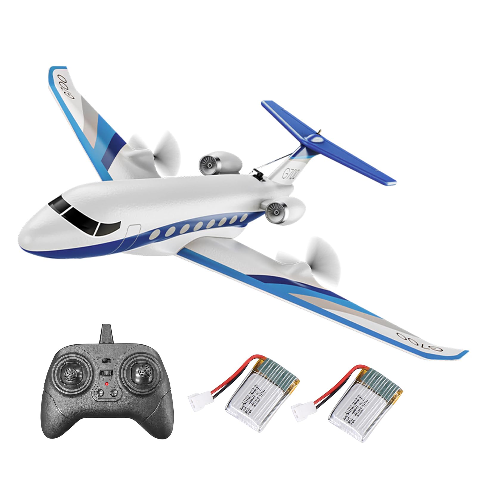 G700 RC Airplane, EPP Foam Remote Control Glider with Gyroscope, 2.4GHz 3 Channel RC Plane, Fixed Wing Model Aircraft for Beginners Adults