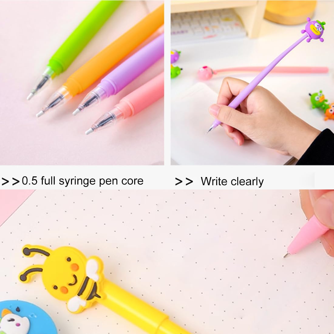 6 Penne A Sfera Divertenti A Forma Di Mano – Confezione Colori Assortiti (blu, Verde, Giallo, Rosa, Arancione, Rosso), Inchiostro Nero, Impugnatura In Silicone, Regalo Per Bambini E Studenti