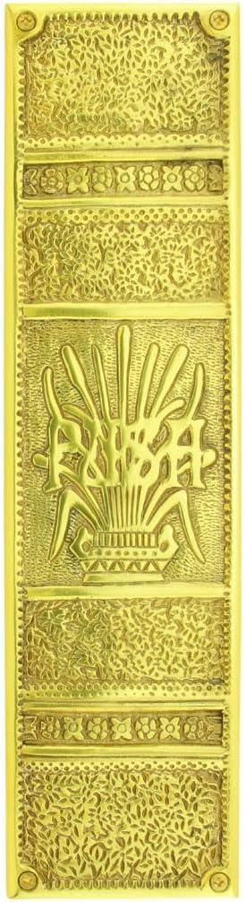 Baroque Solid Brass Door Push Plate with RSF Finish