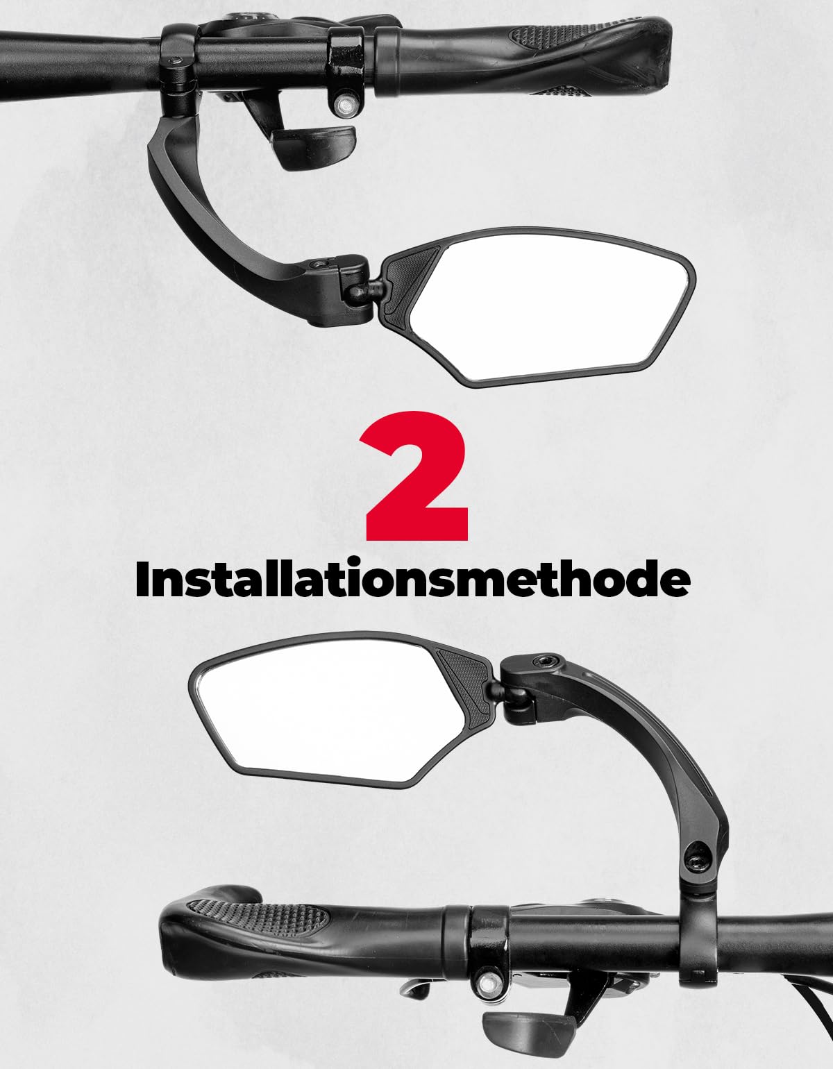 KEMIMOTO Specchietto retrovisore per bicicletta elettrica a sinistra, girevole a 180°, specchietto retrovisore per manubrio, per scooter elettrico, mountain bike