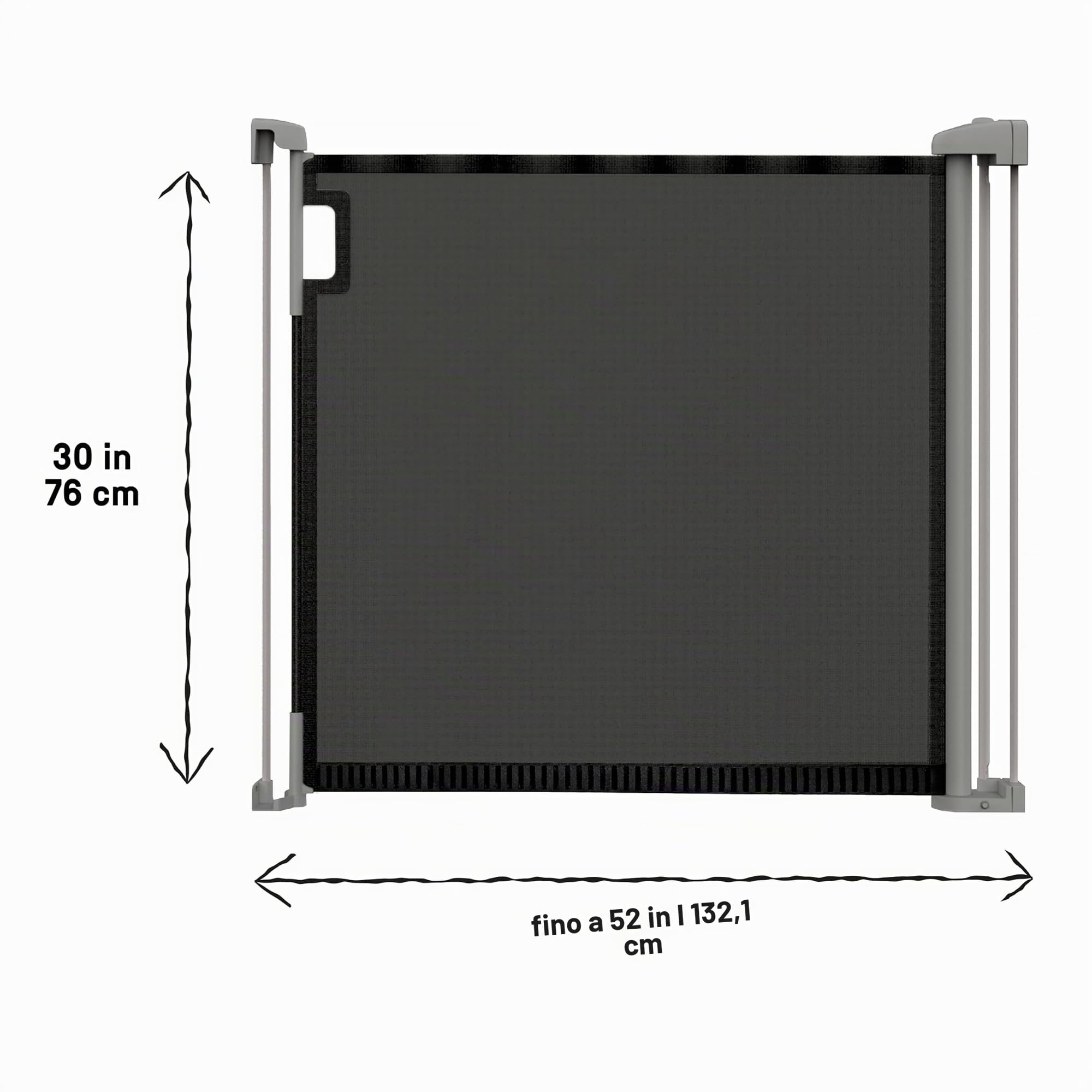 Ingenuity Thruway - Cancelletto retrattile per bambini, serie 52 W, con rete a scomparsa, per scale per cani e neonati, adatto per aperture fino a 132,1 cm di larghezza, 76,2 cm di altezza, porta