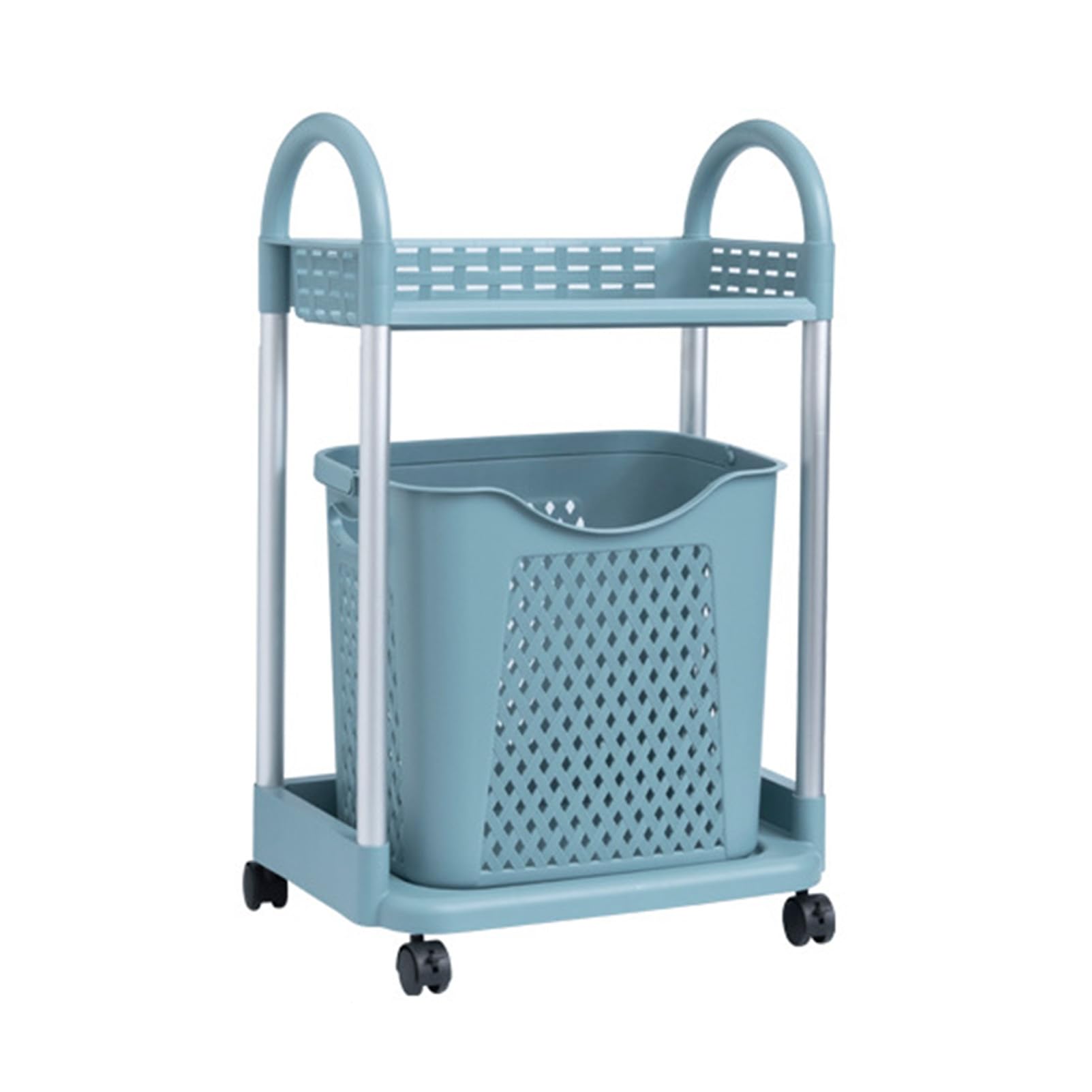 Plastic Dirty Clothes Hamper, Laundry Basket, Bathroom Clothes and Toys Storage Basket, Removable Pulley Dirty Clothes Bin