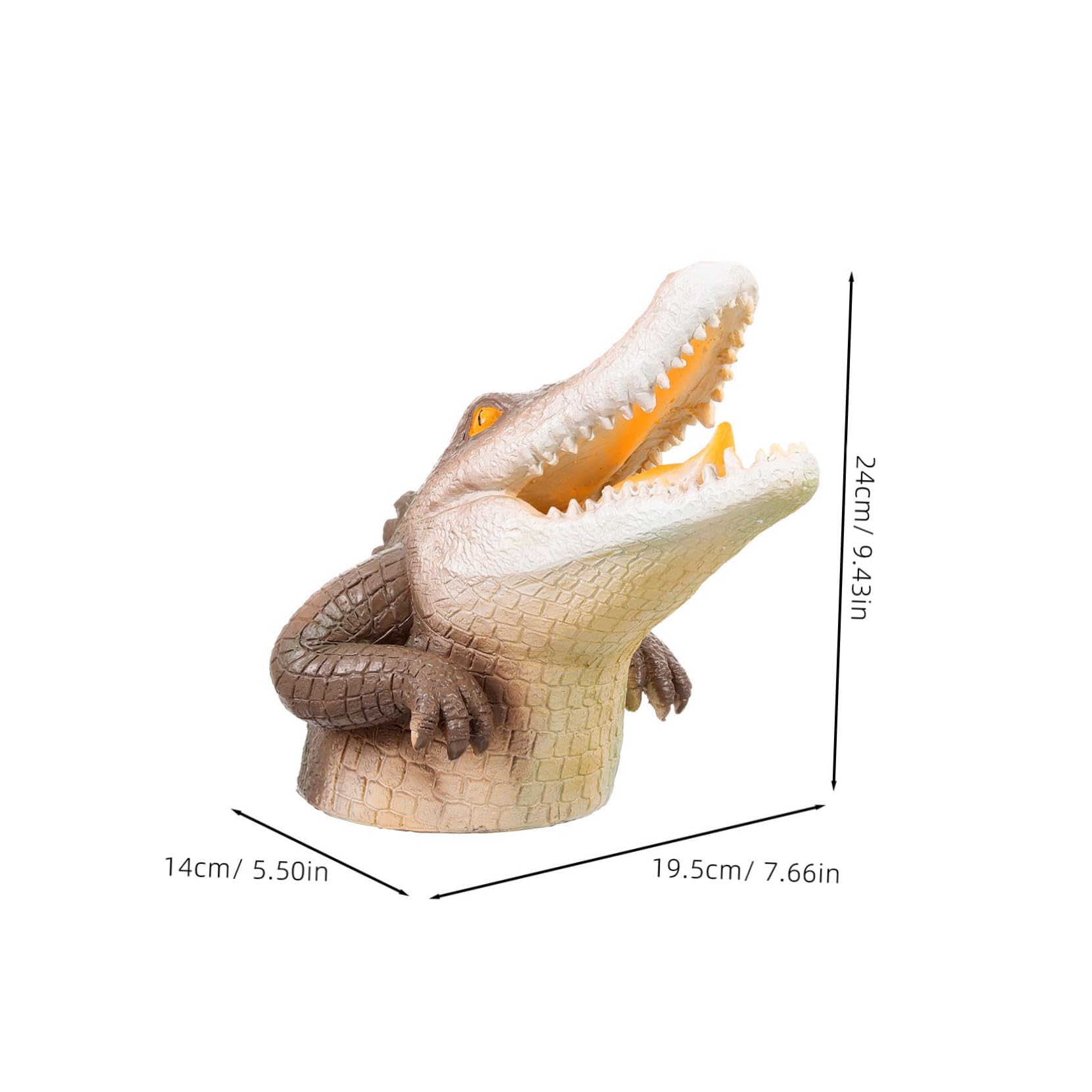 Totority Floating Crocodile Head Decoration Realistic Crocodile Head Model for Outdoor Pools Patios and Gardens Durable and Lightweight Ornament for Animal Decor