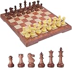 Chess Board Set, Magnetic Folding Travel Chess Board Game with Storage Bag (11'' x 9.6''), Educational Toys/Gift for Kids and Adults (M)